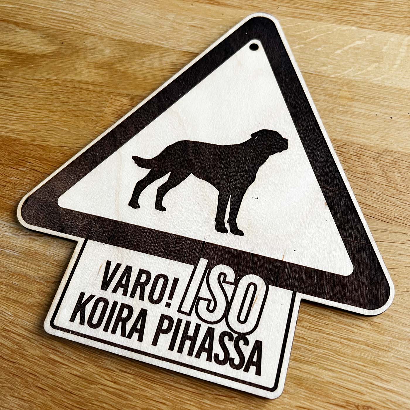 varo isoa koiraa kyltti